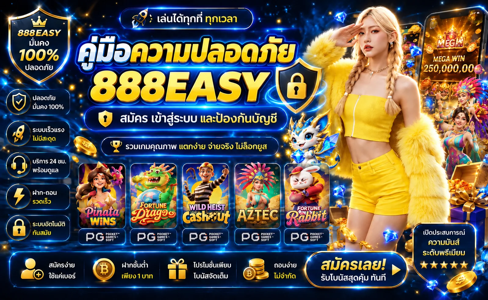 888EASY คู่มือสมัคร เข้าสู่ระบบ และป้องกันบัญชี